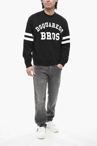 Rundhals-T-Shirt D2 BROS aus bedruckter Baumwolle