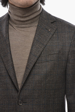 CC COLLECTION Virgin Wool and Cashmere Two-Button Blazer