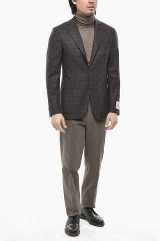 CC COLLECTION Virgin Wool and Cashmere Two-Button Blazer