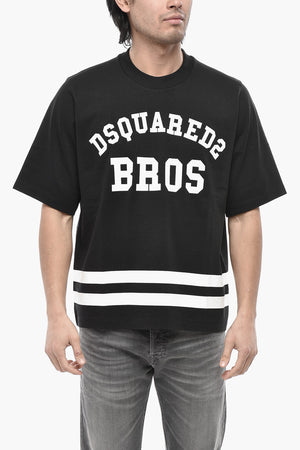 Rundhals-T-Shirt D2 BROS aus bedruckter Baumwolle