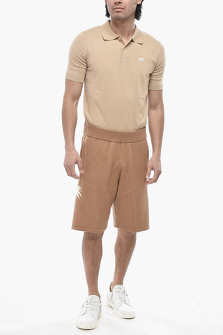 Shorts in Maglia PALMS con Motivo in Jacquard