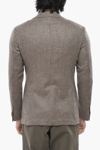 CC COLLECTION Two-Button Virgin Wool Blend Blazer with Patch Pockets