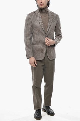 CC COLLECTION Two-Button Virgin Wool Blend Blazer with Patch Pockets