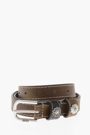 Leather Belt B-TEXA Solid-Color 20mm