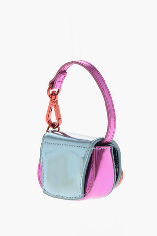 Mini Bag-Shaped Metallic Faux Leather Wallet