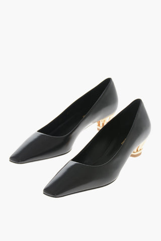 Pumps ALESSYA aus Leder mit 4 cm Cage-Absatz