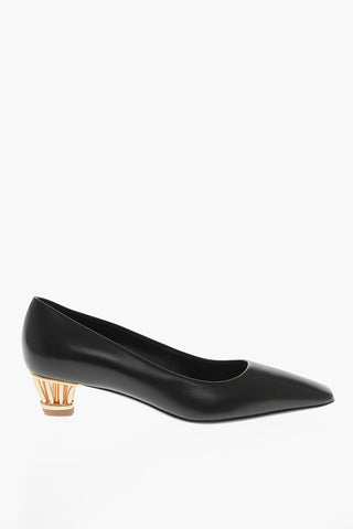 Pumps ALESSYA aus Leder mit 4 cm Cage-Absatz
