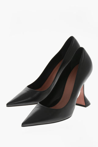 Pumps AMI aus Leder mit 10 cm Sanduhrabsatz