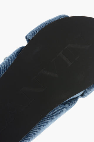 데님 크로스 스트랩 Dsandali 자수 로고