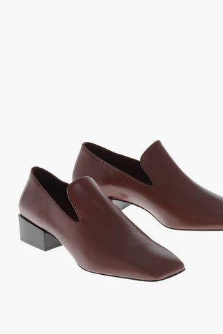Leather Loafers CARMELITA with Square Toe 4 cm Heel
