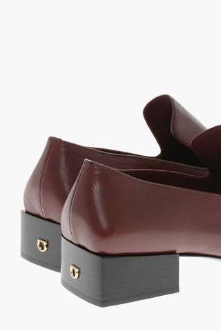 Leather Loafers CARMELITA with Square Toe 4 cm Heel