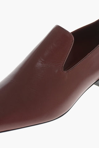 Leather Loafers CARMELITA with Square Toe 4 cm Heel