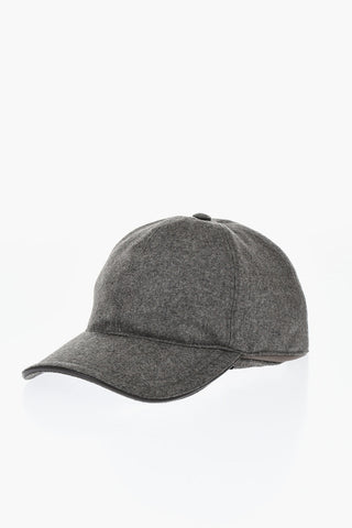 Cappello da Baseball in Lana Vergine con Paracollo Integrato