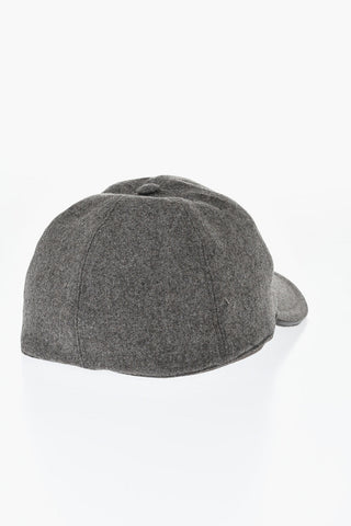 Cappello da Baseball in Lana Vergine con Paracollo Integrato