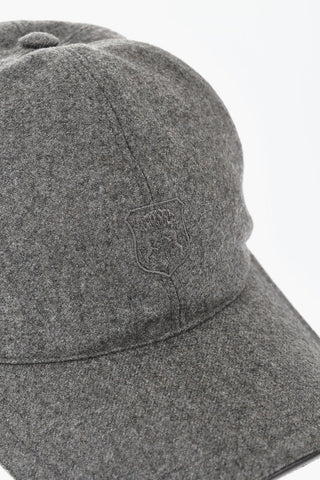 Cappello da Baseball in Lana Vergine con Paracollo Integrato