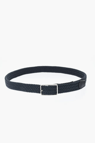 Braided Fabric Belt With 30mm Metal Buckle