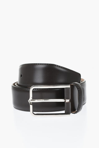 Leather Belt With 30mm Metal Buckle