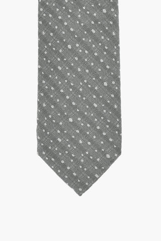 도트 실크 넥타이와 포켓스퀘어 세트