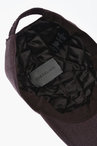 Baseballcap aus Wollmischung im Fischgrätmuster