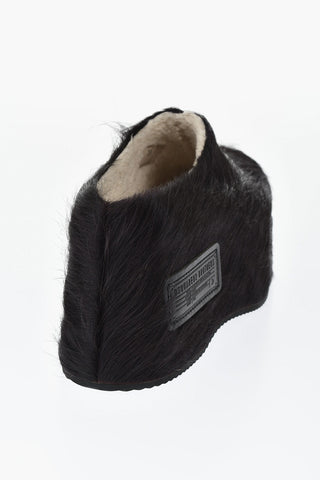 Clogs aus Ponyfell ROCK YOUR ROAD mit 9 cm Plateau-Sohle