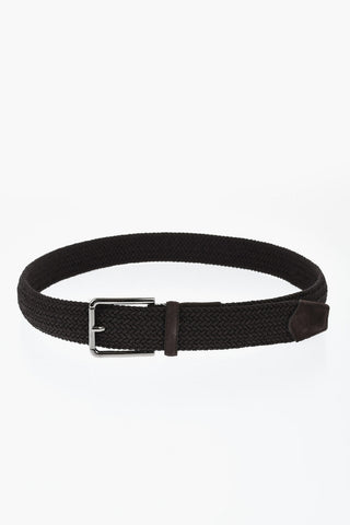 Woven Fabric Belt With 40mm Metal Buckle