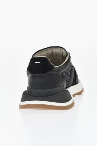 M22 Lace-Up Nylon Sneakers With Raw-Edge Details
