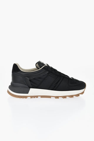 M22 Lace-Up Nylon Sneakers With Raw-Edge Details
