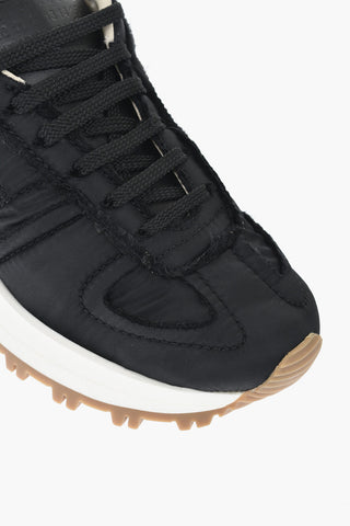 M22 Lace-Up Nylon Sneakers With Raw-Edge Details