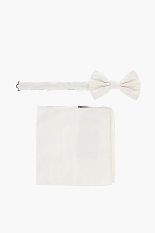 Silk Satin Bow Tie And Pocket Square Set