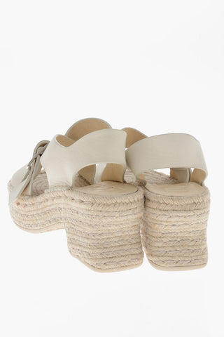 PAULA'S Platform Leather Sandals with 7cm Rope Sole