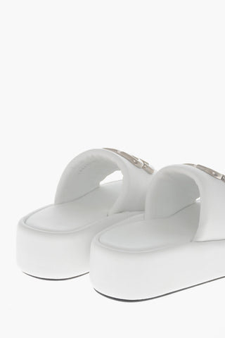 Sandali Platform RISE in Pelle con Logo Metallico 5cm