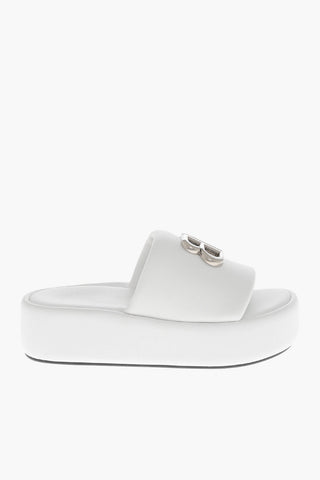 Sandali Platform RISE in Pelle con Logo Metallico 5cm
