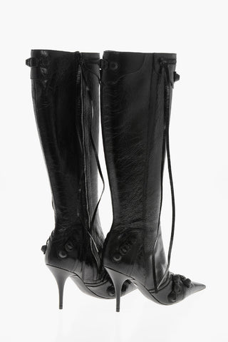 Stivali in Vernice Martellata CAGOLE con Borchie 9cm