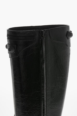 Stivali in Vernice Martellata CAGOLE con Borchie 9cm