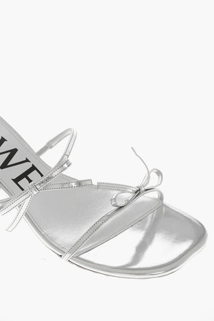 Sandalen aus Lamé-Leder mit 4,5 cm Kitten-Absatz