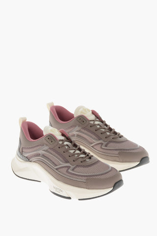 Schnür-Sneaker aus Leder mit Gummisohle