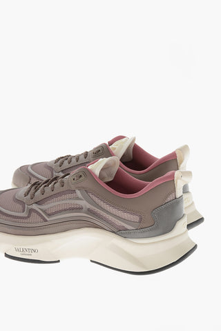 Schnür-Sneaker aus Leder mit Gummisohle