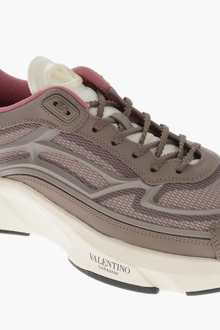 Schnür-Sneaker aus Leder mit Gummisohle