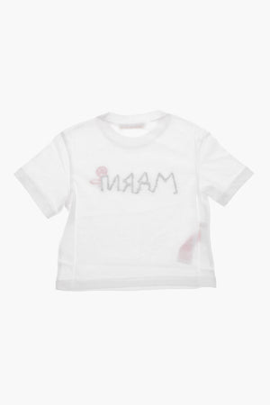 Einfarbiges T-Shirt mit besticktem Logo