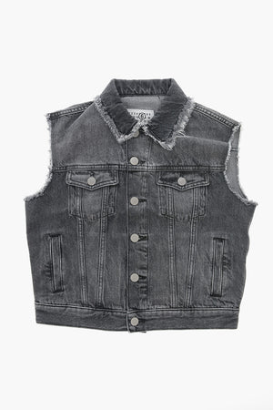 MM6 Giubbotto in Denim Senza Maniche