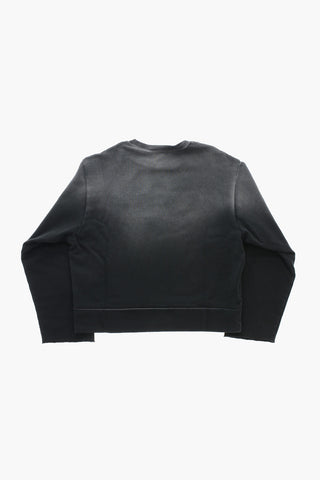 Rundhals-Sweatshirt Mit Delavé-Effekt Und Frontprint