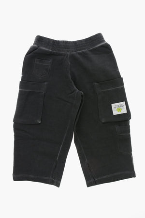 MM6 Pantaloni Cargo in Cotone Effetto Delavè