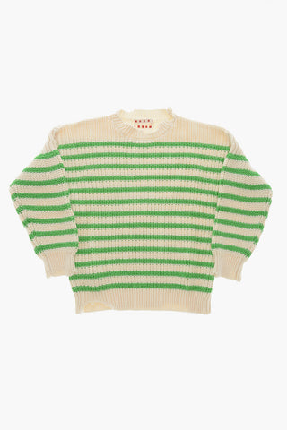 Vintage-Effect Striped Sweater