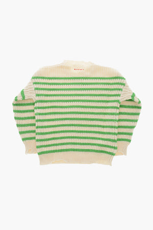 Vintage-Effect Striped Sweater
