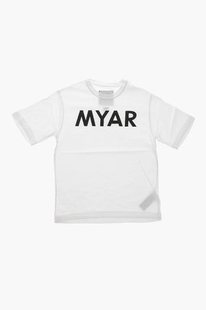 T-Shirt Girocollo in Tinta Unita con Logo Stampato