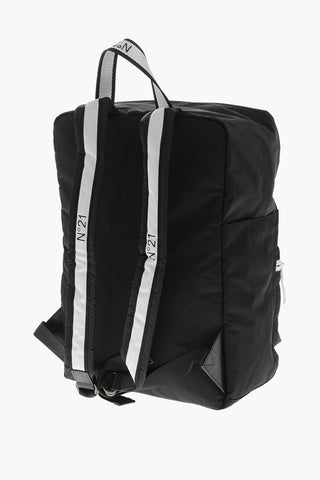 Nylon Backpack With Printed Logo