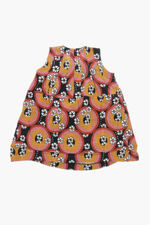 Sleeveless Dress with Floral Pattern