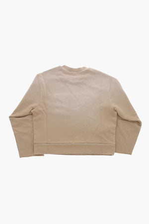 Crewneck Sweatshirt With Delavé Effect and Front Print