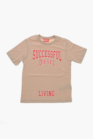 T-Shirt Girocollo Stampata sul Fronte