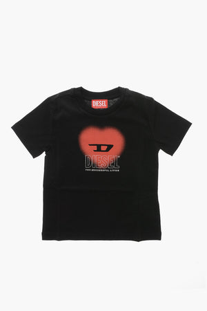 Rundhals-Baumwoll-T-Shirt TCUORE Mit Verlaufendem Druck